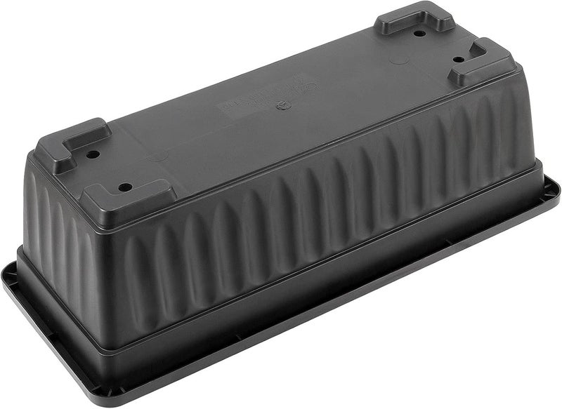 JOIKIT 17 Inches Black Plastic Planter Box, 6 Packs, Good Drainage, Indoor Outdoor Usage, for Garden, Windowsill, Patio, Balcony - Image 4